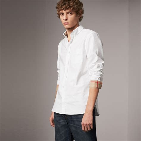 burberry camicia uomo bianca|Camicie firmate da uomo .